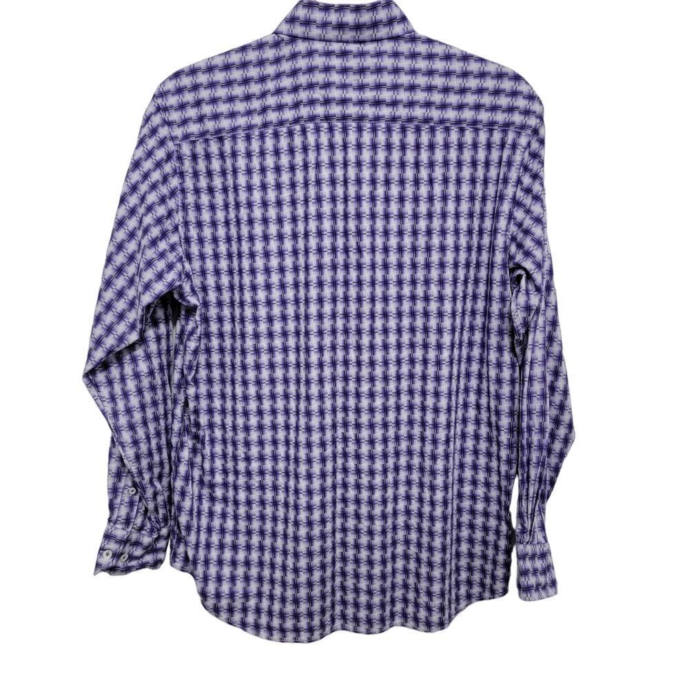 Bugatchi Shirt Purple Pattern Button Down Shirt X… - image 2